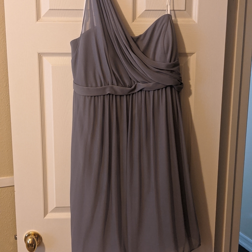 David's Bridal one shoulder dress